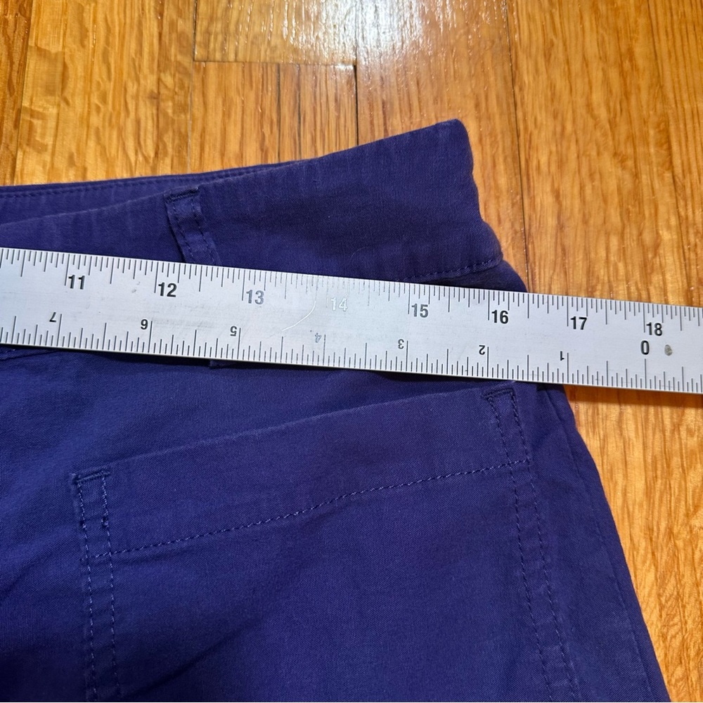 J. Crew Wide Leg Pants Womens 30P Purple Cotton Linen Stretch Patch Pockets (d4) - Picture 10 of 12